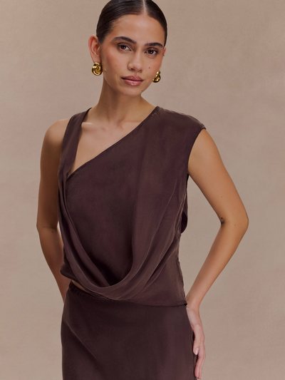 Meshki Violeta Asymmetric Top - Dark Chocolate