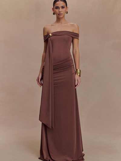 Meshki Oliver Slinky Maxi Dress - Chocolate