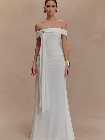 Meshki Oliver Slinky Maxi Dress - White