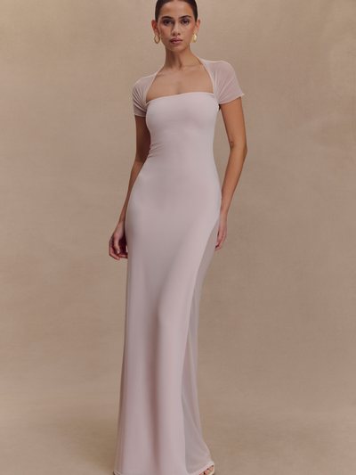 Meshki Wyatt Slinky And Mesh Maxi Dress - Pale Pink