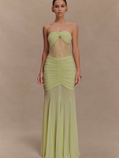 Meshki Khadijah Lace And Mesh Maxi Dress - Sage