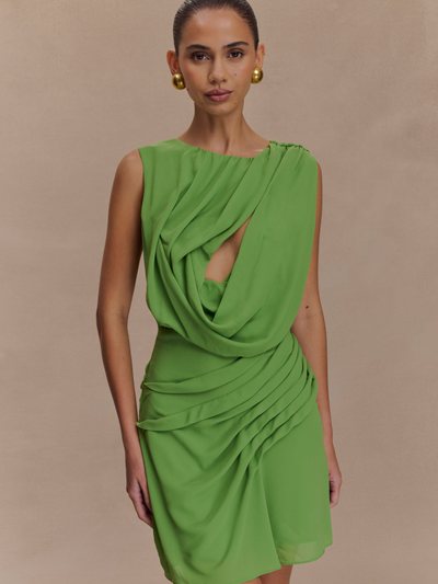 Meshki Oria Chiffon Mini Dress - Green