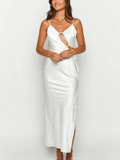 Beginningboutique Renaissance White Satin Maxi Dress