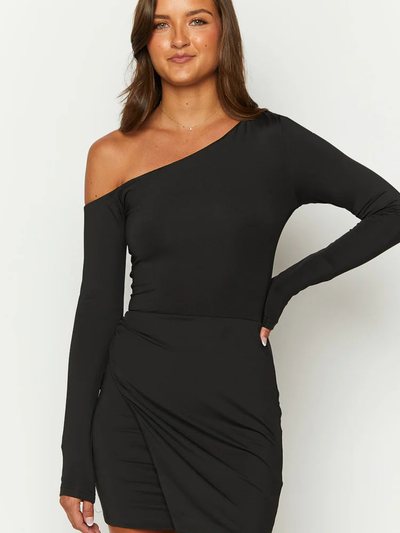 Beginningboutique Antonio Black Long Sleeve Mini Dress