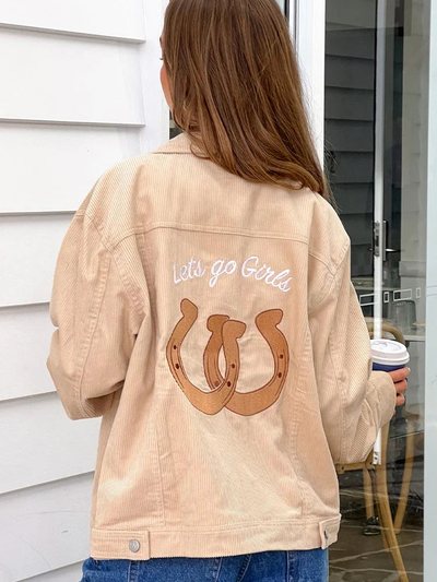 Beginningboutique Hugo Cream Cord Western Jacket