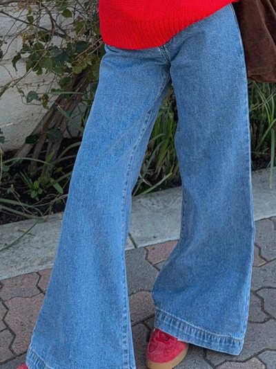 Beginningboutique Dandy Mid Wash Denim Flare Jeans