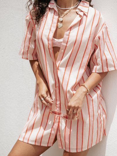 Petalandpup Norah Mini Dress - Pink Stripe