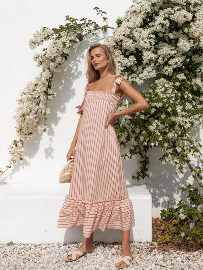 Petalandpup Irina Maxi Dress - Pink Stripe