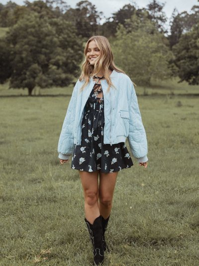 Petalandpup Keah Quilted Jacket - Blue