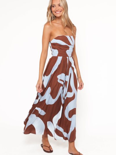 Petalandpup Nesta Maxi Dress - Brown/Blue