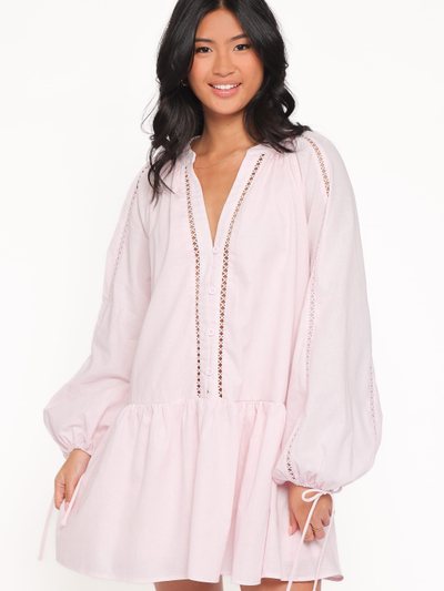 Petalandpup Hart Long Sleeve Mini Dress - Pink