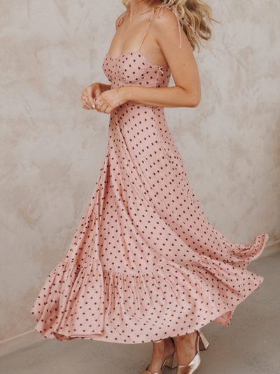 Petalandpup Ayana Midi Dress - Pink Polka Dot