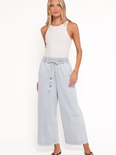 Petalandpup Jenni Wide Leg Pant - Light Wash