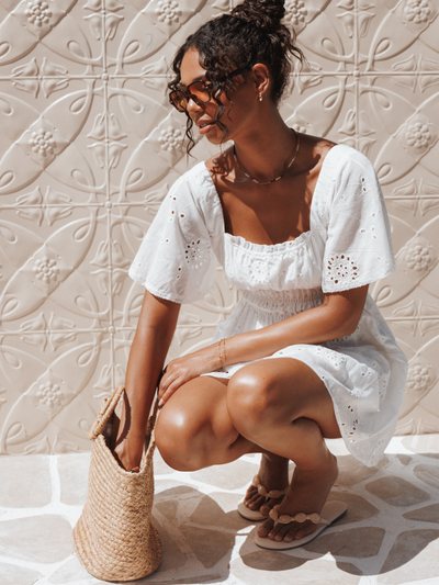 Petalandpup Tierney Mini Dress - White