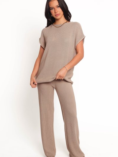 Petalandpup Stassia Knitted Pant Set - Brown