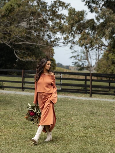 Petalandpup Rooney Knit Skirt - Cinnamon