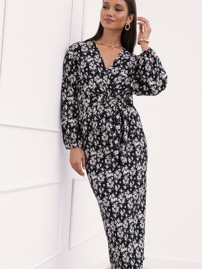 Petalandpup Minelli Pleat Top - Black/White Floral