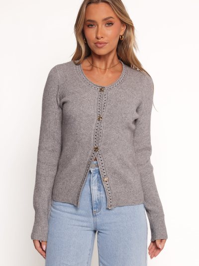 Petalandpup Quay Button Front Cardigan - Heather Grey