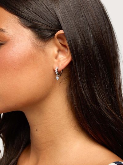 Edikted Faux Diamond Huggy Hoop Earrings