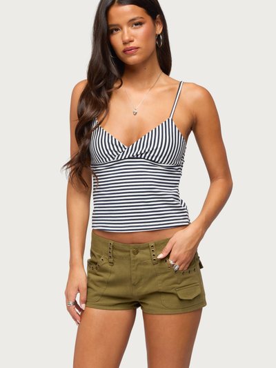 Edikted Emilea V Neck Striped Tank Top