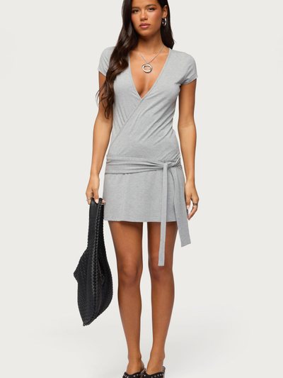 Edikted Winnie Tie Wrap Mini Dress