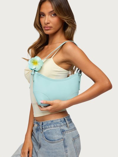 Edikted Hibiscus Flower Faux Leather Bag
