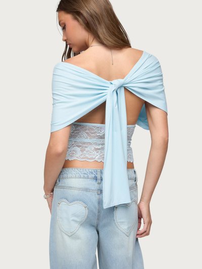 Edikted Eloria Lacey Flutter Tie Top