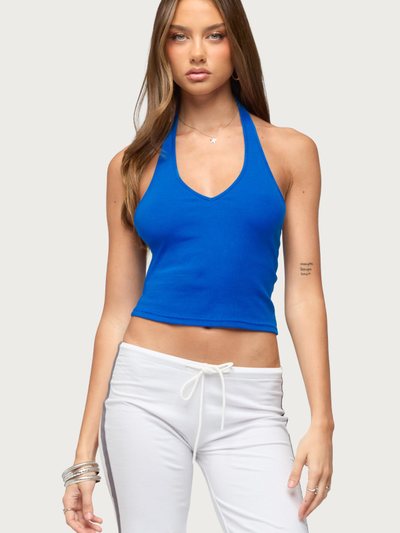 Edikted Vespera V Neck Halter Top