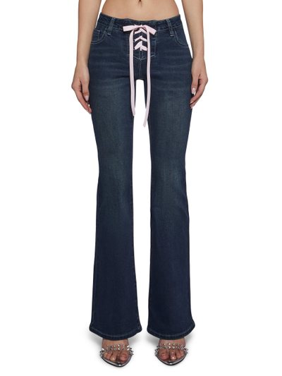 Dollskill Talia Low Rise Jeans - Lace Up