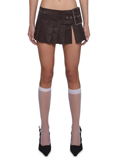Dollskill Viral Takeover Mini Skirt - Brown