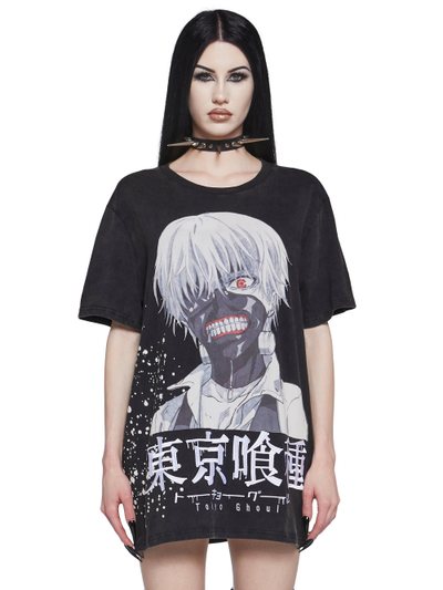 Dollskill Ken Kaneki Oversized Graphic Tee