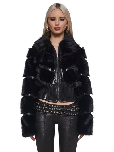 Dolls Kill Star Power Faux Fur Jacket