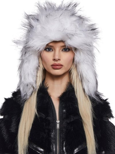 Dollskill Aura Faux Fur Trapper Hat - White