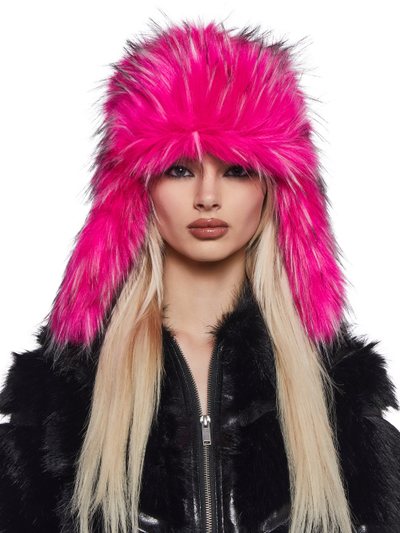 Dollskill Aura Faux Fur Trapper Hat - Pink