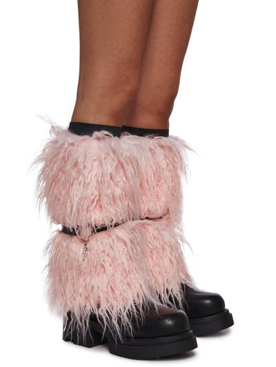 Dollskill Cotton Candy Faux Fur Leg Warmers