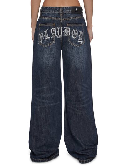 Dollskill Sinful Attitude Wide Leg Jeans - Playboy