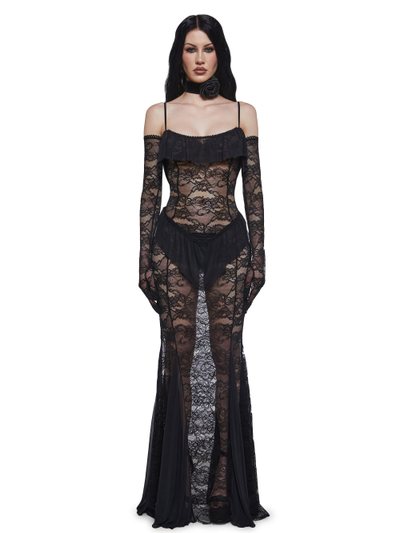 Dollskill Idolized Maxi Dress And Gloves