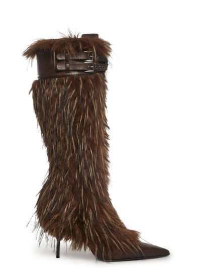 Dollskill Strut Era Faux Fur Lace Up Boots