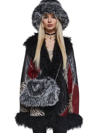 Dollskill Arctic Noir Faux Fur Bag And Hat Set