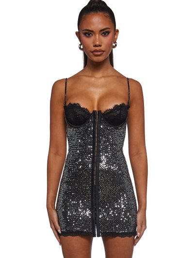 Dolls Kill Captivating Gazes Slip Dress - Sequin