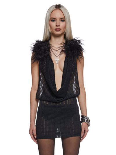 Dollskill Cheri Halter Dress - Black
