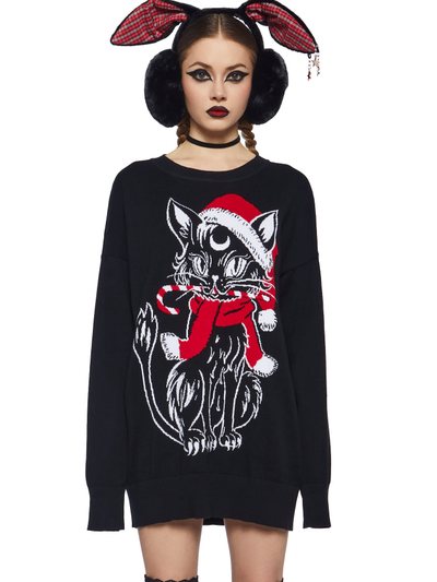 Dollskill Purrfect Present Oversized Sweater