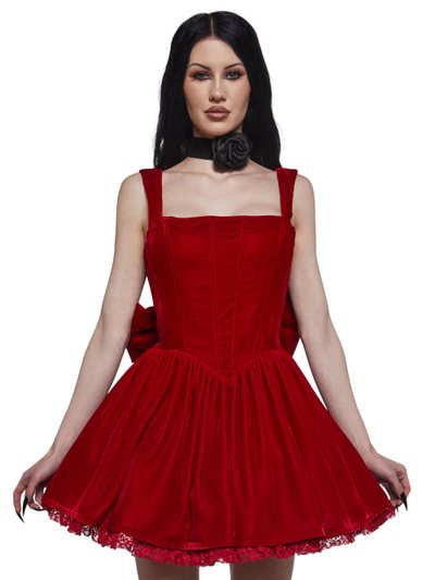 Dollskill Radiant Occasions Corset Dress - Red