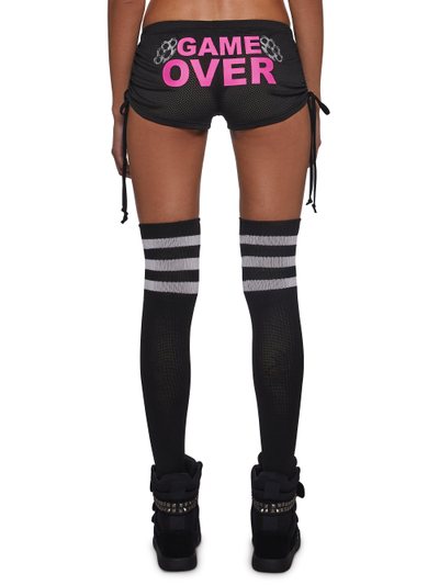 Dollskill Ciska Brass Knuckle Mesh Micro Shorts