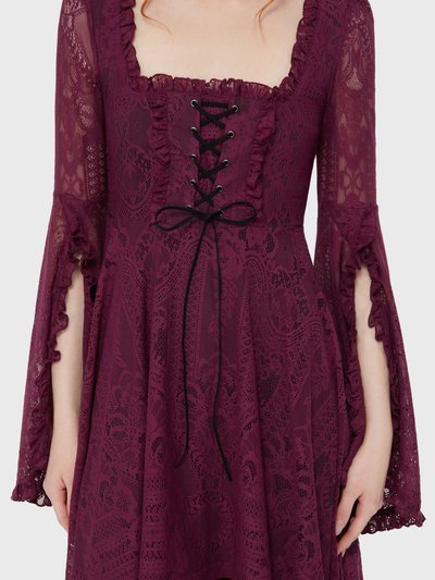 Killstar Killing Kisses Lace Maiden Dress Plum