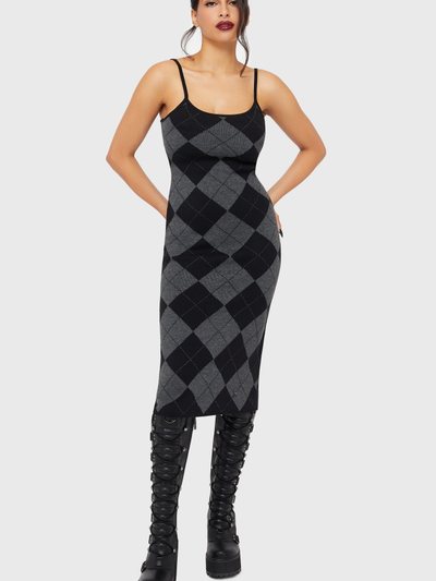 Killstar Twilight Argyle Midi Dress