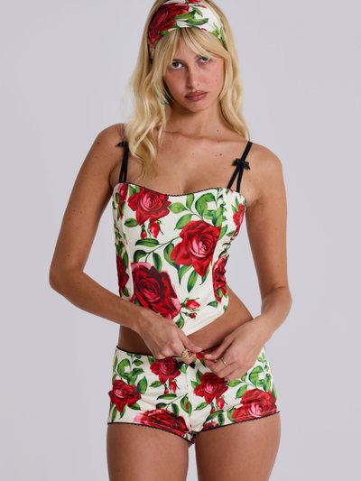 Jadedldn Scarlet Satin Corset Top
