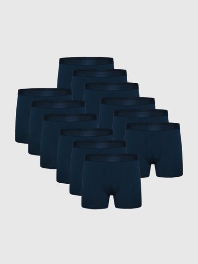 Trueclassictees Navy Boxer Trunks W/ Fly 12-Pack