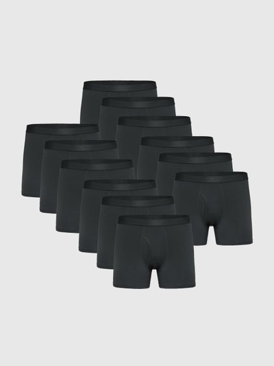Trueclassictees Carbon Boxer Trunks W/ Fly 12-Pack