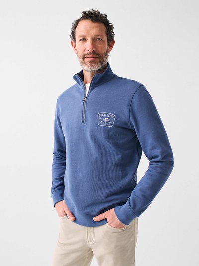 Fahertybrand Charleston Long-Sleeve Terry Quarter-Zip - Faded Navy